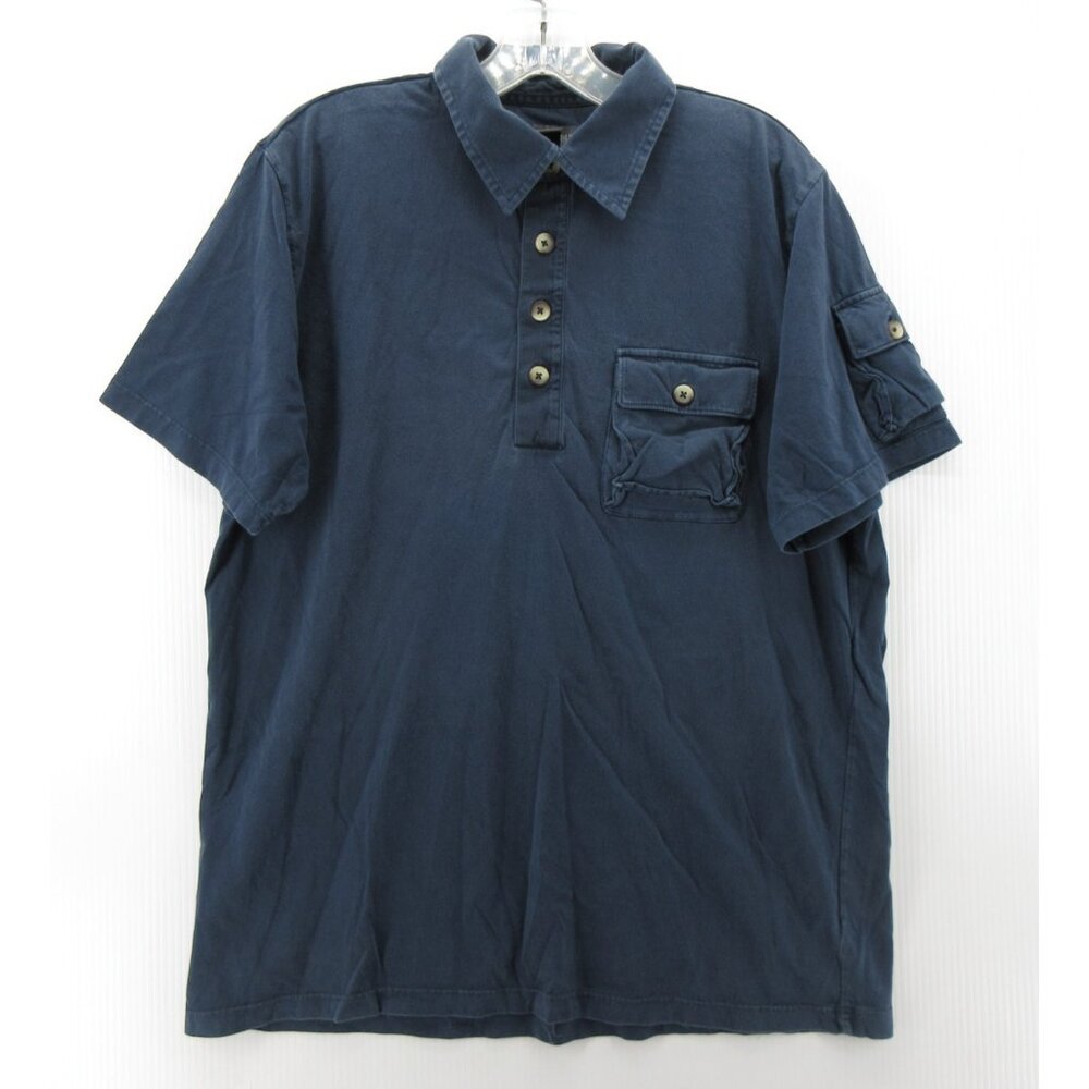 VINTAGE Banana Republic Polo Shirt Large Pullover Safari Pockets Y2K *